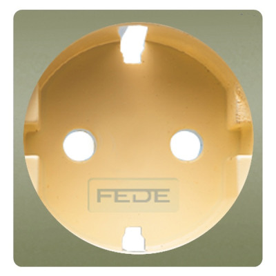 FD04335GO-A Fede FEDE MARCO Обрамление розетки 2к+з,цвет green olive, беж.  - FD04335GO-A