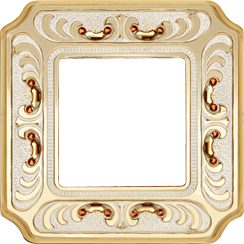 FD01351OPCL Fede Siena Crystal De Luxe Palace Рамка 1-ная, Gold White Patina