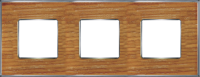 FD01313CCB Fede Vintage Wood Рамка 3-ная, Cherry-Bright Chrome