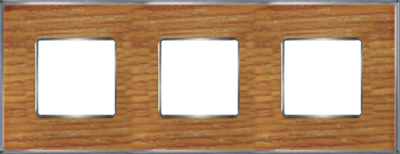 FD01313CCB Fede Vintage Wood Рамка 3-ная, Cherry-Bright Chrome