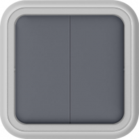 Donel W55 Переключатель 2-кл. накладной, серый, IP55, серия (тип) DIP55 , DIP20840