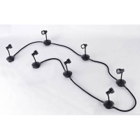 LUSSOLE BAY SHORE Трековый светильник, цвет основания - черный, плафон - металл (цвет - черный), 7x50W GU10, LSP-9821-07