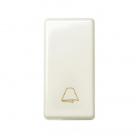 Simon S27 Кнопка с симв. "звонок" узкая 10А 250В~, сл.кость, 27150-61