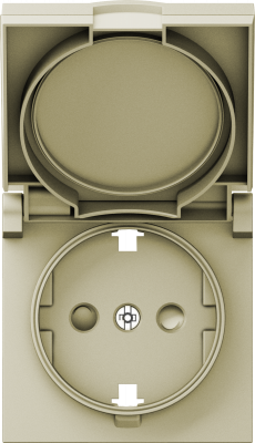 Donel A07 шампань накладка для розетки Schuko с заземлением, с крышкой, 16A 250 В~, серия DB, DE45451
