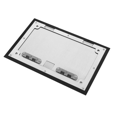 Люк напольный на 4 модуля, металлический, h=65мм, с рамкой, крышка без углубления, TIMIUX, нержавеющая сталь, EU4H65R ST