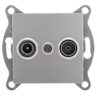 GUSI Ugra МЕХАНИЗМ розетки TV+ SAT, оконечной, скрытая установка. Цвет серебро. , С11TS1-004