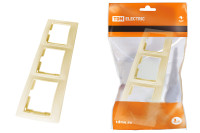 Рамка 3-х постовая горизонтальная сл. кость "Таймыр" TDM Electric, SQ1814-0128