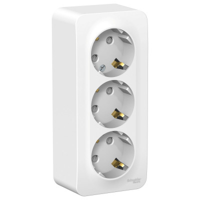 BLANCA О/У РОЗЕТКА 3-я с заземлением со шторками ИЗОЛ.ПЛ.,16А, 250В, БЕЛЫЙ