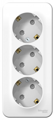 BLANCA О/У РОЗЕТКА 3-я с заземлением со шторками ИЗОЛ.ПЛ.,16А, 250В, БЕЛЫЙ