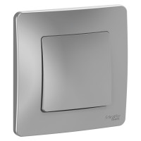 BLNVS010103 - BLANCA С/У 1-клавишный ВЫКЛЮЧАТЕЛЬ (сх.1), 10А, 250В, АЛЮМИНИЙ, Systeme Electric