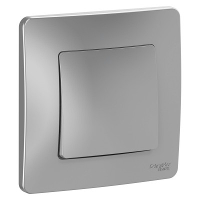 BLNVS010103 - BLANCA С/У 1-клавишный ВЫКЛЮЧАТЕЛЬ (сх.1), 10А, 250В, АЛЮМИНИЙ, Systeme Electric