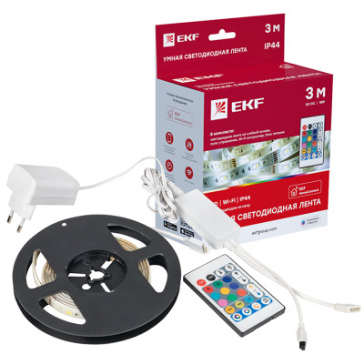 Умная светодиодная лента EKF Connect RGBW 3m, slswf-3-rgbw