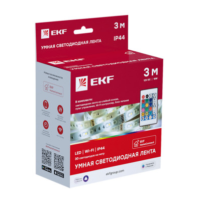 Умная светодиодная лента EKF Connect RGBW 3m, slswf-3-rgbw