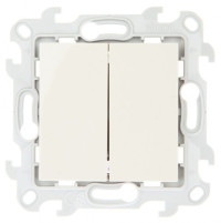 Simon Двухклавишный кнопочный выключатель 10A 250В~ цвета слоновая кость S24 Harmonie, 2410151-031 Simon Двухклавишный кнопочный выключатель 10A 250В~ цвета слоновая кость S24 Harmonie, 2410151-031