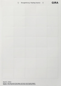 108900 Gira Вкладыши для надписей к сенсорным выключателям 3