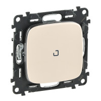 Legrand Valena ALLURE.Переключатель 10АХ 250В с подсветкой,с лицевой панелью.Безвинтовые зажимы.Слоновая кость, 752826