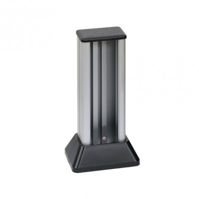 Simon Cima 500 Алюминий/Графит Миниколонна 2-сторонняя на 4 модуля, 336х126,5(158)х109,5(181) мм, 52550222-033