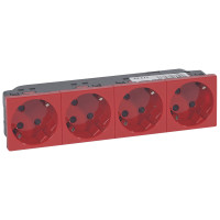 Legrand Розетка 4 x 2К+3 под углом 45° - Программа Mosaic - с механической блокировкой, 077283