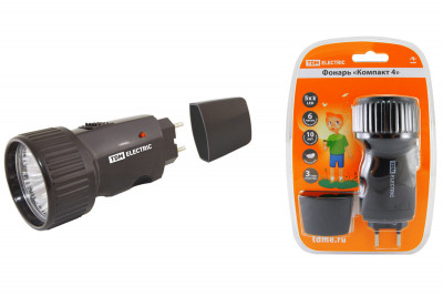 Фонарь "Компакт 4", аккумуляторный, 5 светодиодов 15 лм/Вт TDM Electric, SQ0350-0001