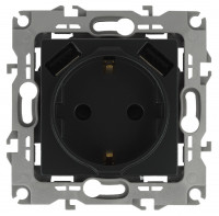 ЭРА 14-4109-05 Elegance Антрацит Розетка с/з со шт с 2хUSB