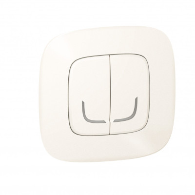 752987 - Valena Allure with NETATMO.Умный беспроводной выключатель 2-клавишный.Цвет Жемчуг