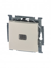 ABB BJB Basic 55 Беж Выключатель 1-клавишный с подсветкой