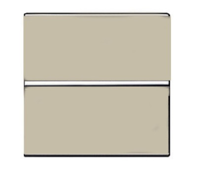 N2204.7 CV - Механизм 1-клавишной кнопки с нормально-открытым контактом с клавишей без символа, 2-модульный, серия Zenit, цвет шампань - 2CLA220470N1901