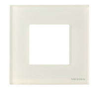 N2271 CB - Рамка 1-постовая, 2-модульная, серия Zenit, стекло белое - 2CLA227100N3001