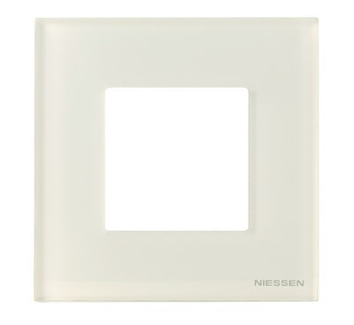 N2271 CB - Рамка 1-постовая, 2-модульная, серия Zenit, стекло белое - 2CLA227100N3001