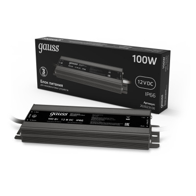 Блок питания Gauss 100W 12V IP66 1/15, 202023100