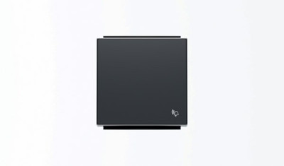 8504 NS - Клавиша для 1-клавишных выключателей/переключателей/кнопок с символом ЗВОНОК, серия SKY, цвет чёрный барх. - 2CLA850400A1501