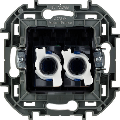 Legrand Розетка компьютерная двойная RJ45 категория 6 UTP - Legrand Inspiria - слоновая кость, 673841