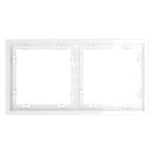 Рамка пластиковая VOLTUM S70 на 2 поста, (белый глянцевый), VLS100201