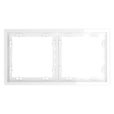 Рамка пластиковая VOLTUM S70 на 2 поста, (белый глянцевый), VLS100201