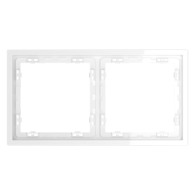 Рамка пластиковая VOLTUM S70 на 2 поста, (белый глянцевый), VLS100201