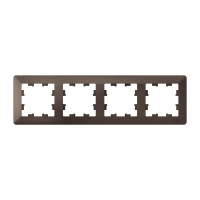 ATN220604 - ATLASDESIGN AIR 4-постовая РАМКА, МОККО/дымчатый черный, Systeme Electric