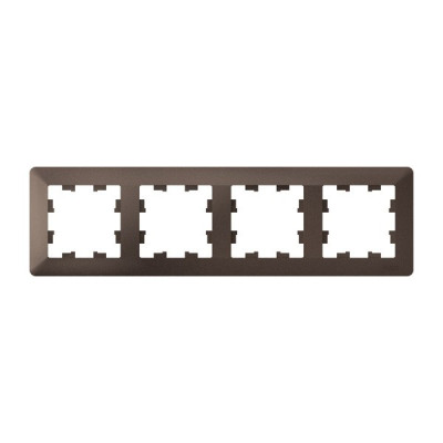 ATN220604 - ATLASDESIGN AIR 4-постовая РАМКА, МОККО/дымчатый черный, Systeme Electric