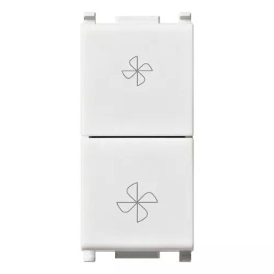 Vimar Переключатель 2P 10AX для фан-койла белый, 14063