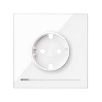 Simon 10024108-130 Накладка моноблок розетки Simon iO Schuko цвета белый глянец S100