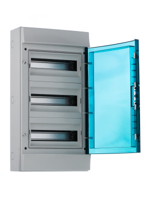 65P12X32A - Бокс настенный 36М прозрачная дверь (3 ряда) Mistral65 (с клемм)