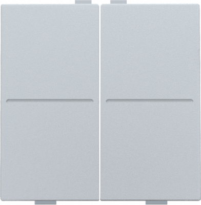 Niko Серебро Накладка на радиокнопку, двухклавишная, 121-00007