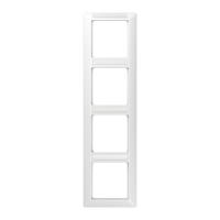 Рамка 4-кратная вертикальная с полем для надписи белая, AS584BFINAWW Рамка 4-кратная вертикальная с полем для надписи белая, AS584BFINAWW