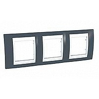 UnicaCh Рамка 3-ная горизонт., серо-зел./бел.
