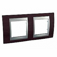 MGU66.004.0M3 - UNICA TOP РАМКА 2-постовая, горизонтальная, АЛЮМИНИЙ/ВЕНГЕ