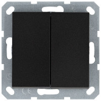 Звонковый механизм механизм 2 клавишный с переключающим контактом 10А, 250В, цвет антрацит, G3020B, Jasmart