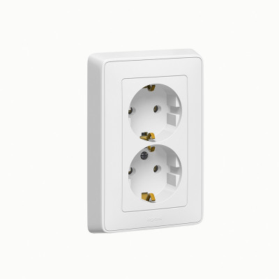 Legrand Cariva DIY Розетка 2x2К+З, нем. Стандарт, бел, 695948
