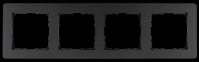 Рамка G-Flex 4-постовая, цвет Антрацит, G1104B, Jasmart Electric