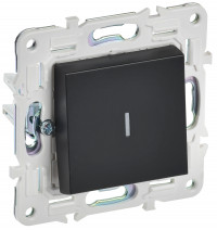 SKANDY Выключ. 1-кл. с инд. 10А SK-V07Bl черн. IEK, SK-V10-1-10-K02