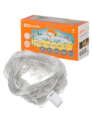 Гирлянда новогодняя "Сеть" 1,5х2,5 м, белый свет,  8 режимов, наружное использование, IP44, TDM Electric, SQ0361-0031