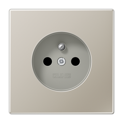 Розетка 16A 250V~ франко-бельгийского стандарта; благородная сталь, ES1520FKI
